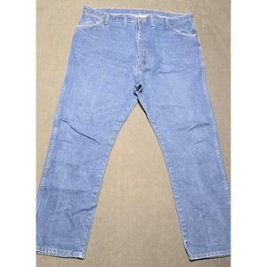 Wrangler Jeans Mens 44x32 Blue Denim Relaxed Fit Classic Casual Pants 13MWZPW